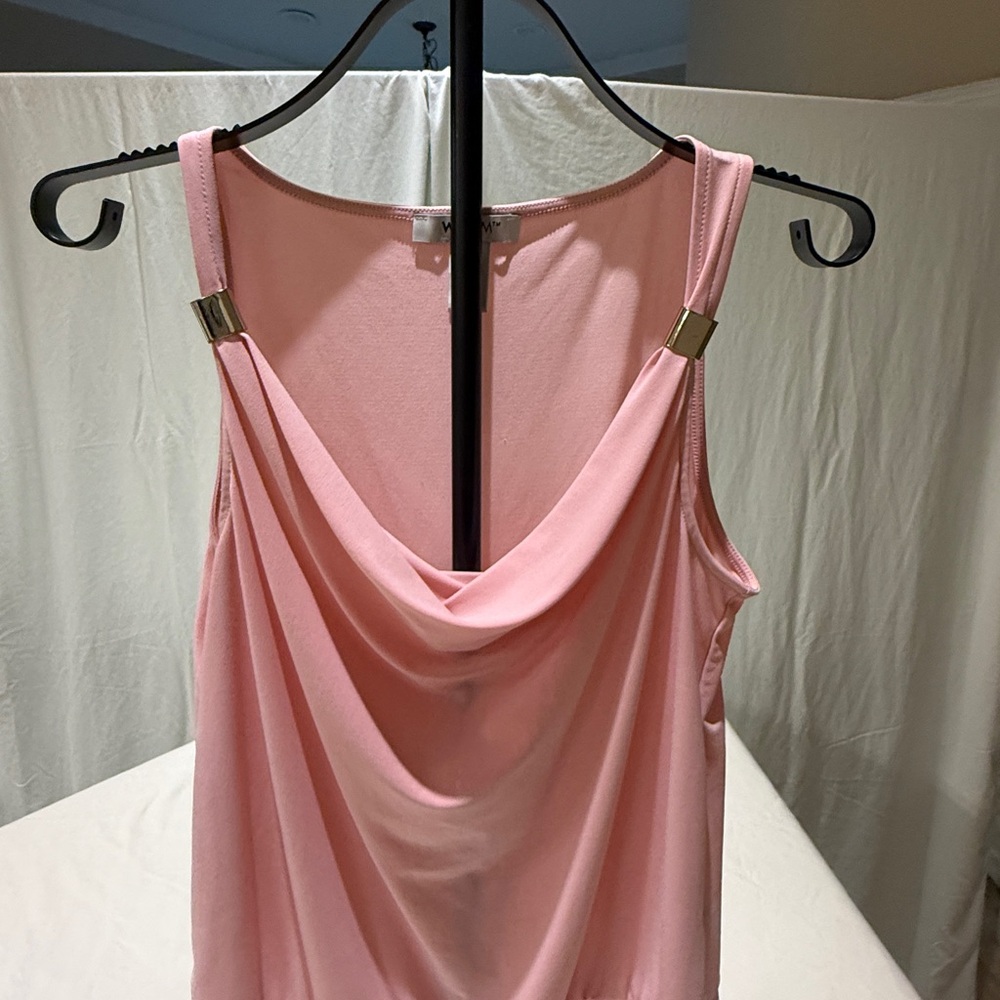 White House Black Market Pink Drape Camisole